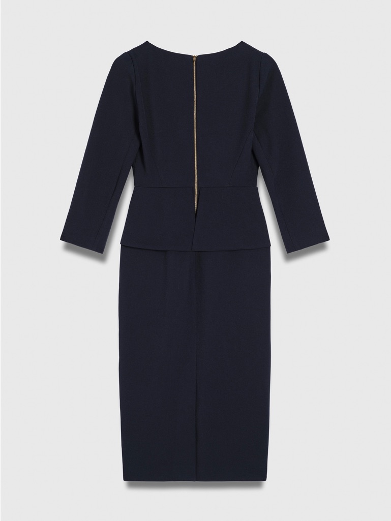 The Fold- Verrone Sculpt Stretch Crepe Dress Navy — image 3 of 8